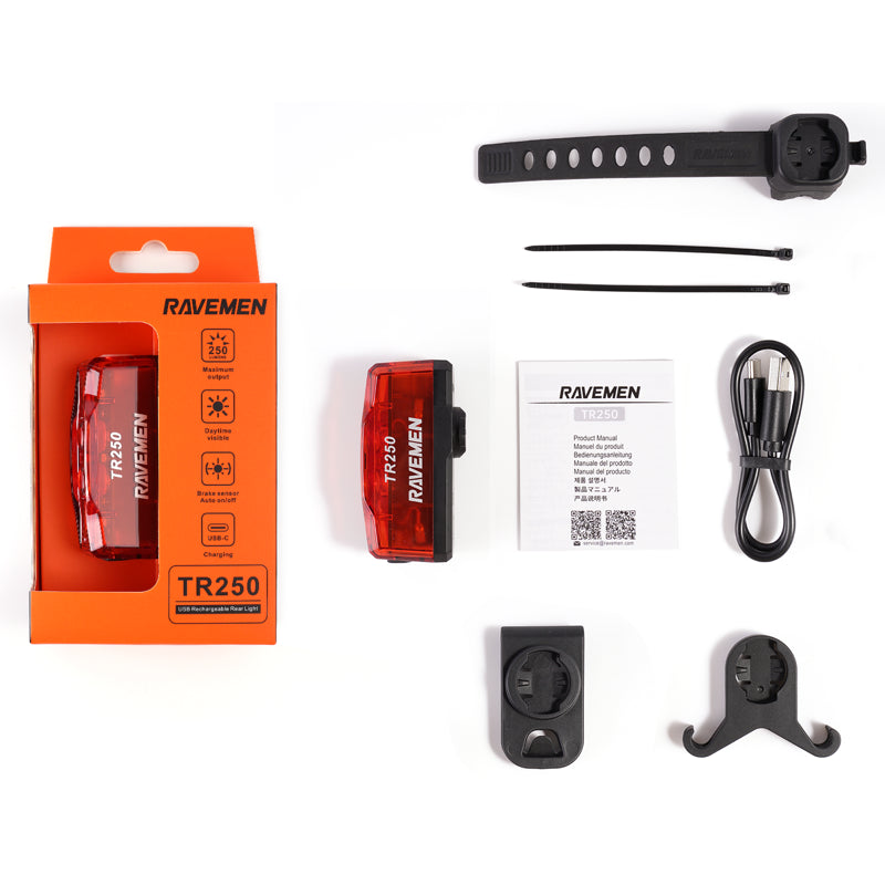 Ravemen TR-250 USB 250 Lumen Recharge LED Taillight in Red